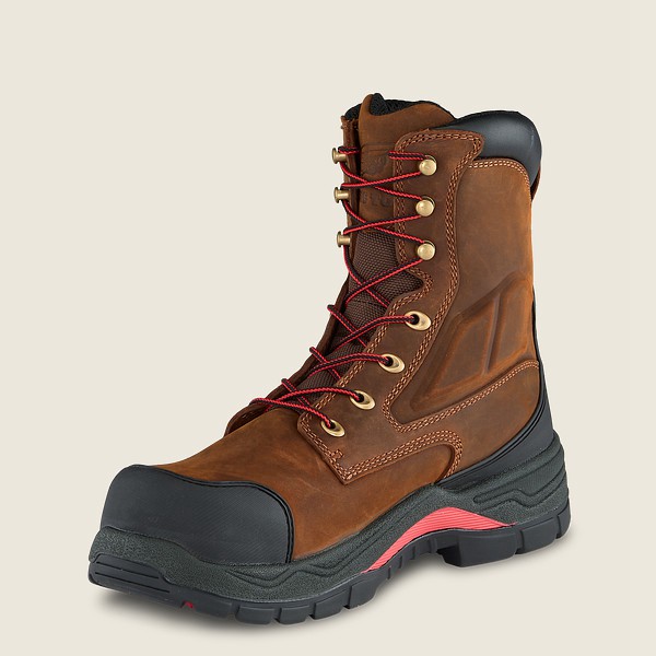 Botas de Seguridad Red Wing Hombre Marrom/Negros - King Toe® Adc - 8-Inch Waterproof Toe - 589-XPLBY